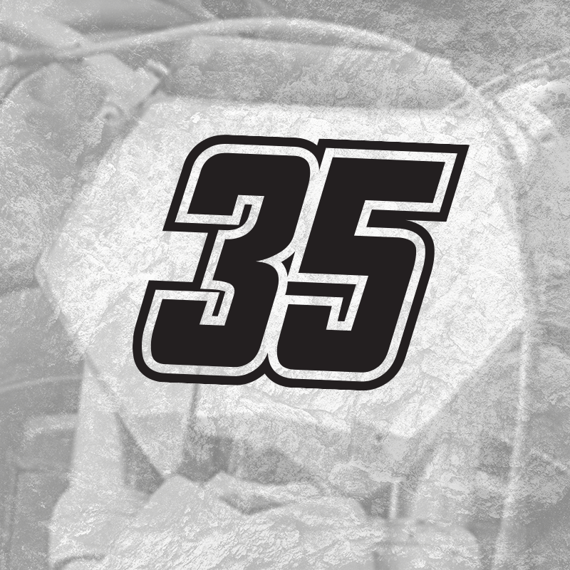 DZ Racing Numbers Vinyl Decal Sticker Kit - For Dirt Bike, BMX, Motocross, Car (Multiple Colors)