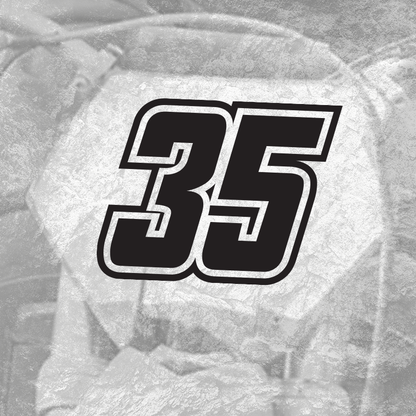 3x Custom Dirt Bike Plate Number Type#10