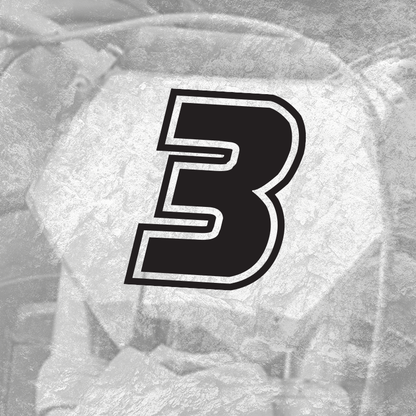3x Custom Dirt Bike Plate Number Type#2
