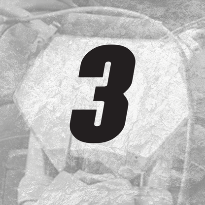 3x Custom Dirt Bike Plate Number Type#5