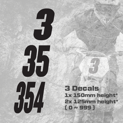 3x Custom Dirt Bike Plate Number Type#5