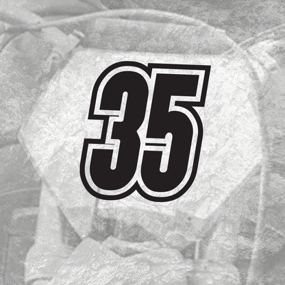 3x Custom Dirt Bike Plate Number Type#6