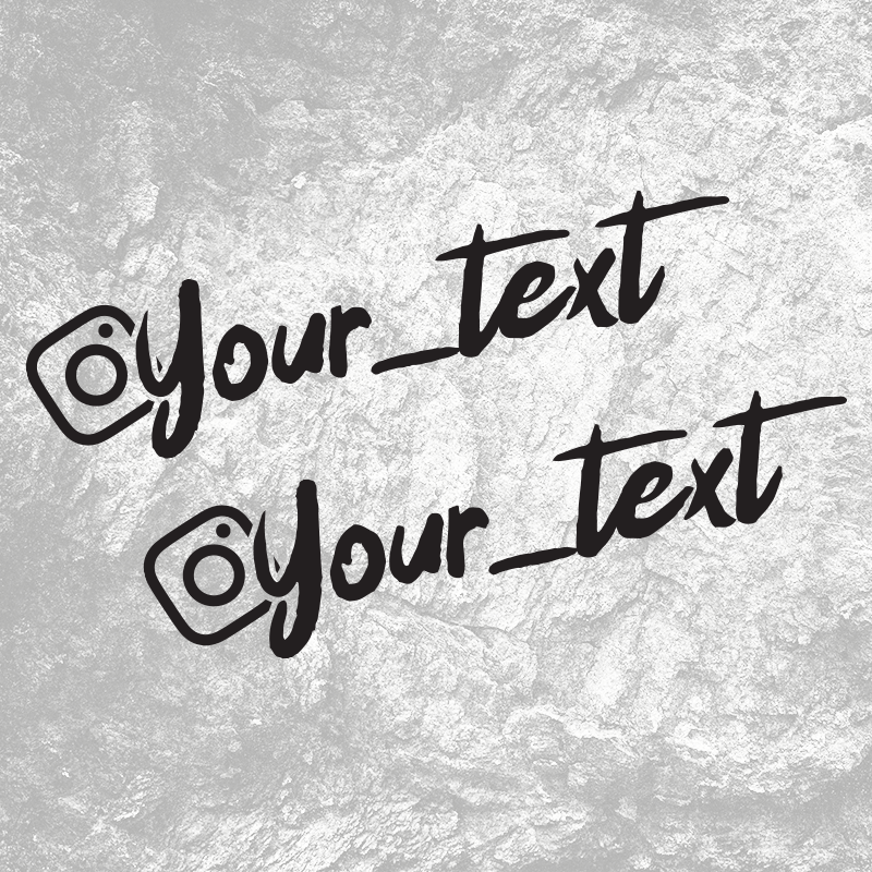 2x Custom Insta Name Type#01