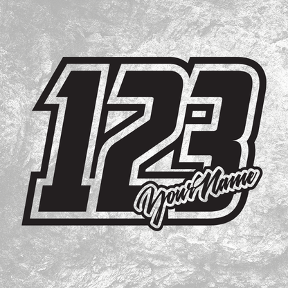 3x Custom MX Race Plate Number Type#17