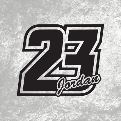 3x Custom MX Race Plate Number Type#18