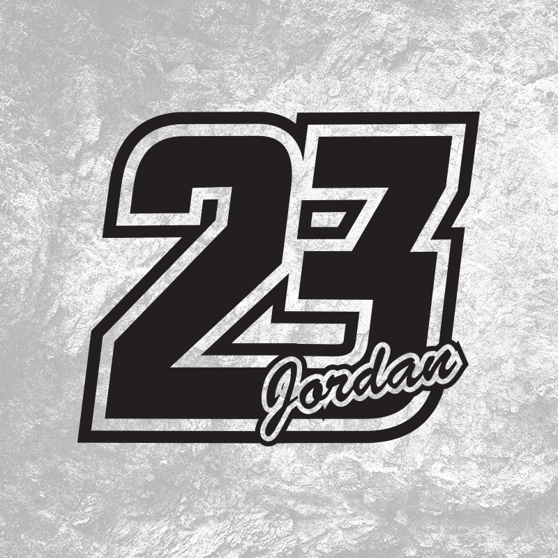 3x Custom MX Race Plate Number Type#18