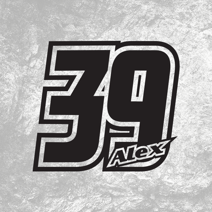 3x Custom MX Race Plate Number Type#19