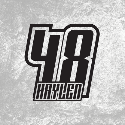3x Custom MX Race Plate Number Type#2