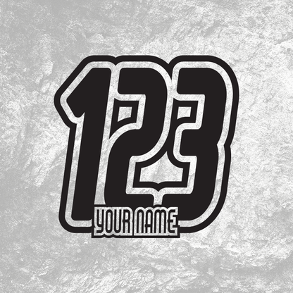 3x Custom MX Race Plate Number Type#20